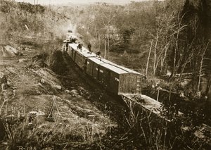陸軍補給列車、バージニア州、1861-65 作： Mathew B. Brady